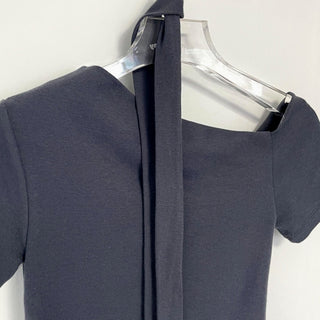 Asymmetrical Tie Scarf Modal Short Sleeve Tee