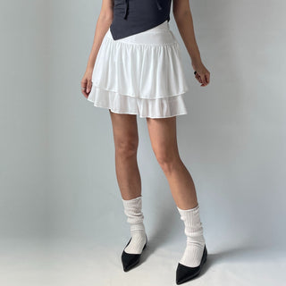 Lace Chiffon Tiered Mini Skirt 🇰🇷