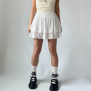 Lace Chiffon Tiered Mini Skirt 🇰🇷