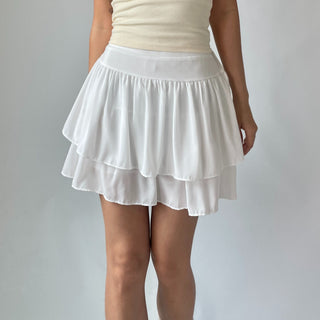 Lace Chiffon Tiered Mini Skirt 🇰🇷