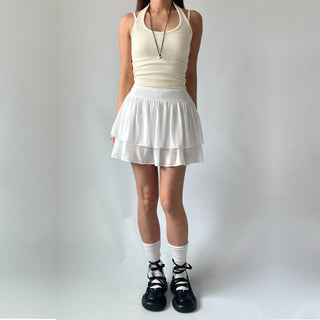 Lace Chiffon Tiered Mini Skirt 🇰🇷