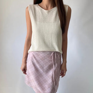 Back Slit Sleeveless Summer See-through Knit 🇰🇷