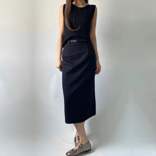 Back Slit Sleeveless Summer See-through Knit 🇰🇷