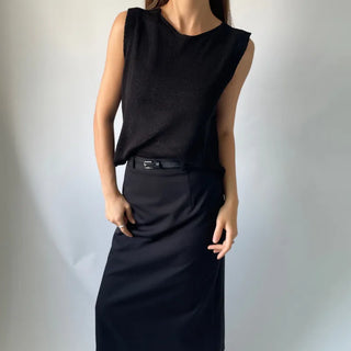 Back Slit Sleeveless Summer See-through Knit 🇰🇷