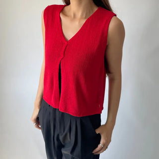 Back Slit Sleeveless Summer See-through Knit 🇰🇷