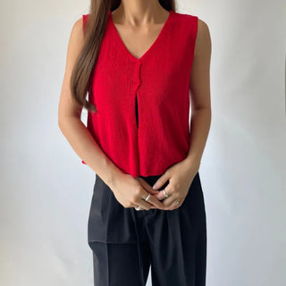 Back Slit Sleeveless Summer See-through Knit 🇰🇷