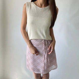 Back Slit Sleeveless Summer See-through Knit 🇰🇷