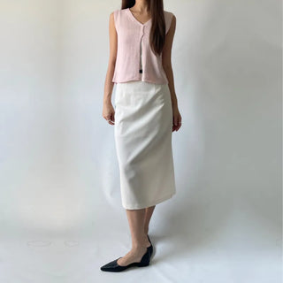 Back Slit Sleeveless Summer See-through Knit 🇰🇷
