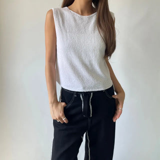 Back Slit Sleeveless Summer See-through Knit 🇰🇷