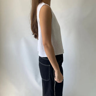 Back Slit Sleeveless Summer See-through Knit 🇰🇷