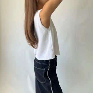 Back Slit Sleeveless Summer See-through Knit 🇰🇷