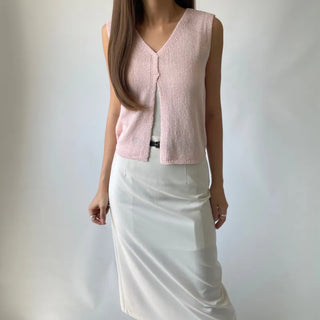 Back Slit Sleeveless Summer See-through Knit 🇰🇷