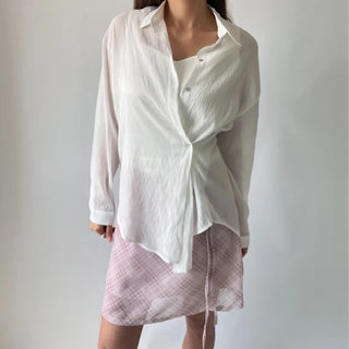 Chiffon Check Midi Balletcore Skirt