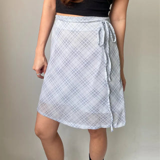 Chiffon Check Midi Balletcore Skirt