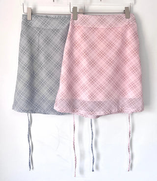 Chiffon Check Midi Balletcore Skirt