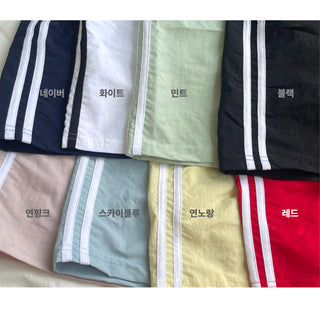 Two-Line Rustling 34 Length Shorts Pants  🇰🇷