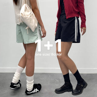 Two-Line Rustling 34 Length Shorts Pants  🇰🇷