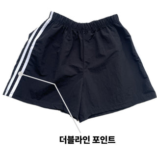 Two-Line Rustling 34 Length Shorts Pants  🇰🇷