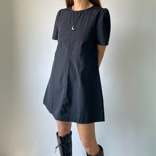 Daily Rainy Season Short Sleeve Crispy Anorak Midi Dress
