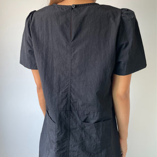 Daily Rainy Season Short Sleeve Crispy Anorak Midi Dress