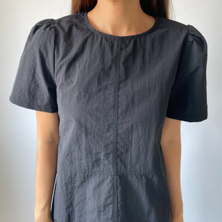 Daily Rainy Season Short Sleeve Crispy Anorak Midi Dress