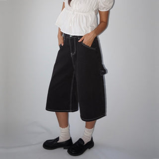 Black Dark Bermuda 34 Denim Shorts