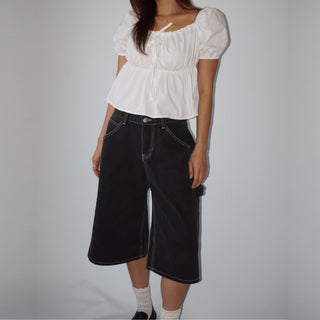 Black Dark Bermuda 34 Denim Shorts
