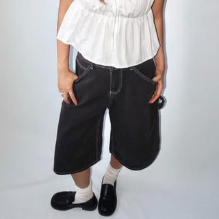Black Dark Bermuda 34 Denim Shorts