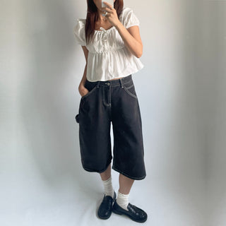 Black Dark Bermuda 34 Denim Shorts