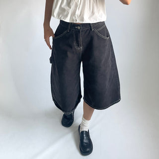 Black Dark Bermuda 34 Denim Shorts