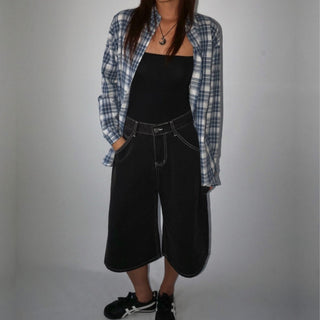 Black Dark Bermuda 34 Denim Shorts