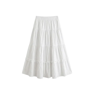 Ships Today  Tommy All-Season Long Tiered Frill Lace A-Line Spring Back-to-School Daily Skirt  Skirt