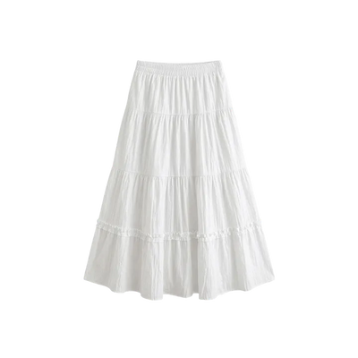 Ships Today  Tommy All-Season Long Tiered Frill Lace A-Line Spring Back-to-School Daily Skirt  Skirt