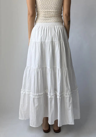 Ships Today  Tommy All-Season Long Tiered Frill Lace A-Line Spring Back-to-School Daily Skirt  Skirt