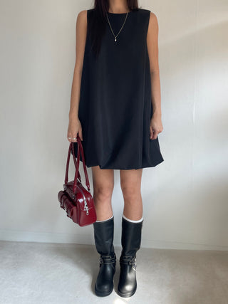 Sleeveless Pumpkin Oversized Layered Tiered Balloon Wedding Guest Dress