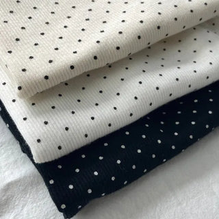 Summer Dot Ribbed Sleeveless Inner Square Neck Strappy Top