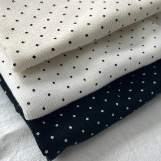Summer Dot Ribbed Sleeveless Inner Square Neck Strappy Top
