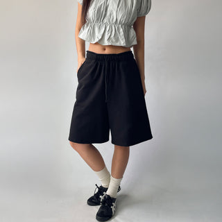 Korean-Made Bermuda Training Wide-Length Waist Pants