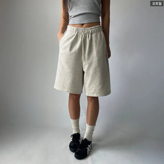 Korean-Made Bermuda Training Wide-Length Waist Pants