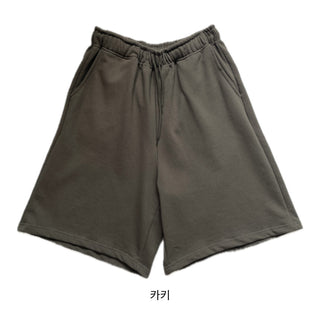 Korean-Made Bermuda Training Wide-Length Waist Pants