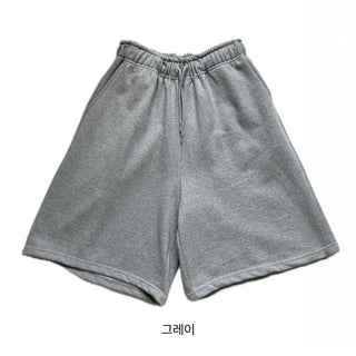 Korean-Made Bermuda Training Wide-Length Waist Pants
