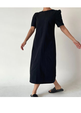 Anorak rustling long nylon dress