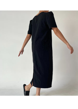 Anorak rustling long nylon dress