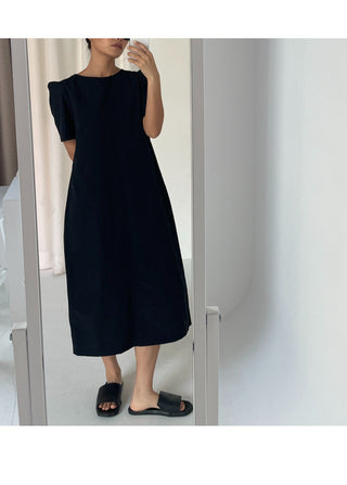 Anorak rustling long nylon dress