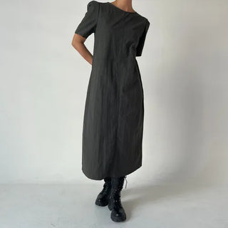 Anorak rustling long nylon dress