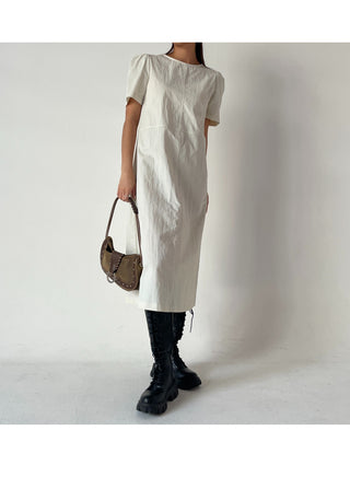 Anorak rustling long nylon dress