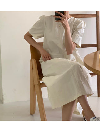 Anorak rustling long nylon dress