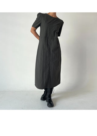Anorak rustling long nylon dress