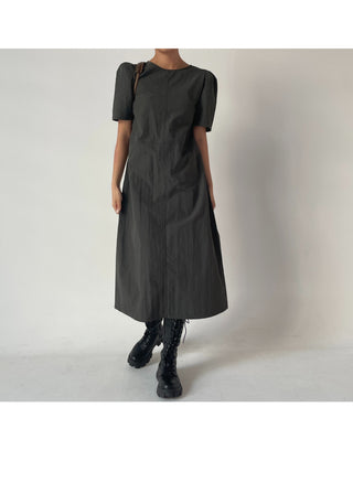 Anorak rustling long nylon dress