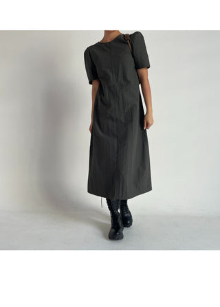 Anorak rustling long nylon dress